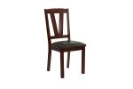 Dining Table 4x Side Chairs 1x Bench 6pcs Dining Set Walnut Finish Dining Room Furniture Transitional Style