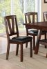 Dining Table 4x Side Chairs 1x Bench 6pcs Dining Set Walnut Finish Dining Room Furniture Transitional Style