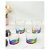 Oval Halo Acrylic Glasses Drinking Set of 4 DOF (12oz), Plastic Drinking Glasses, BPA Free Cocktail Glasses, Drinkware Set, Plastic Water Tumblers