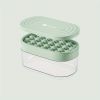 1pc 24 Grids Round Silicone Ice Tray Ice Mold Transparent Ice Cube With Lid Ice Storage Box Ice Tray Tool