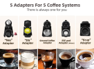 70ml Capsule Coffee Machine Automatic Espresso Machine 19Bar Extraction French Drip Mocha Italian Epresso, touch sensing 1450W